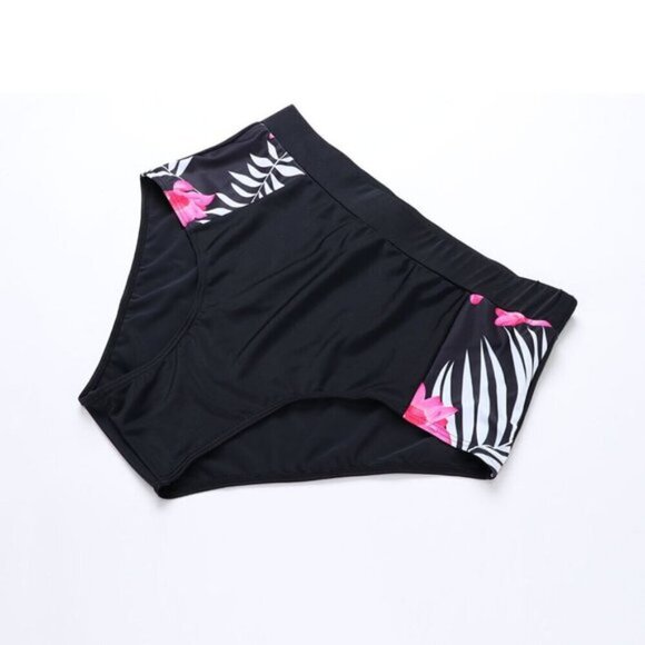 TROPICAL HIGH WAIST 2 PIECE BIKINI SWIMSUIT (RUNS SMALL) - Picture 4 of 15